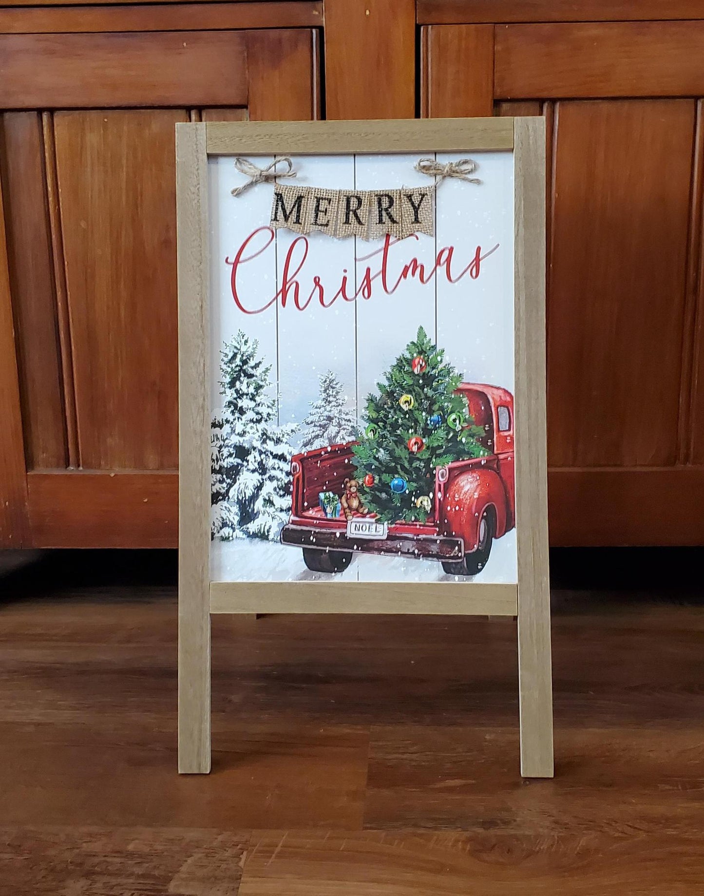 Banner Truck Easel with Lights