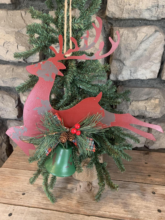 Leaping Reindeer Bell Hanger