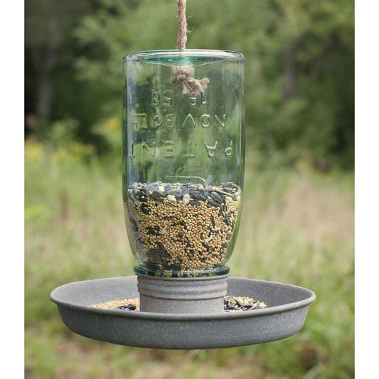 Hanging Mason Jar Bird Feeder