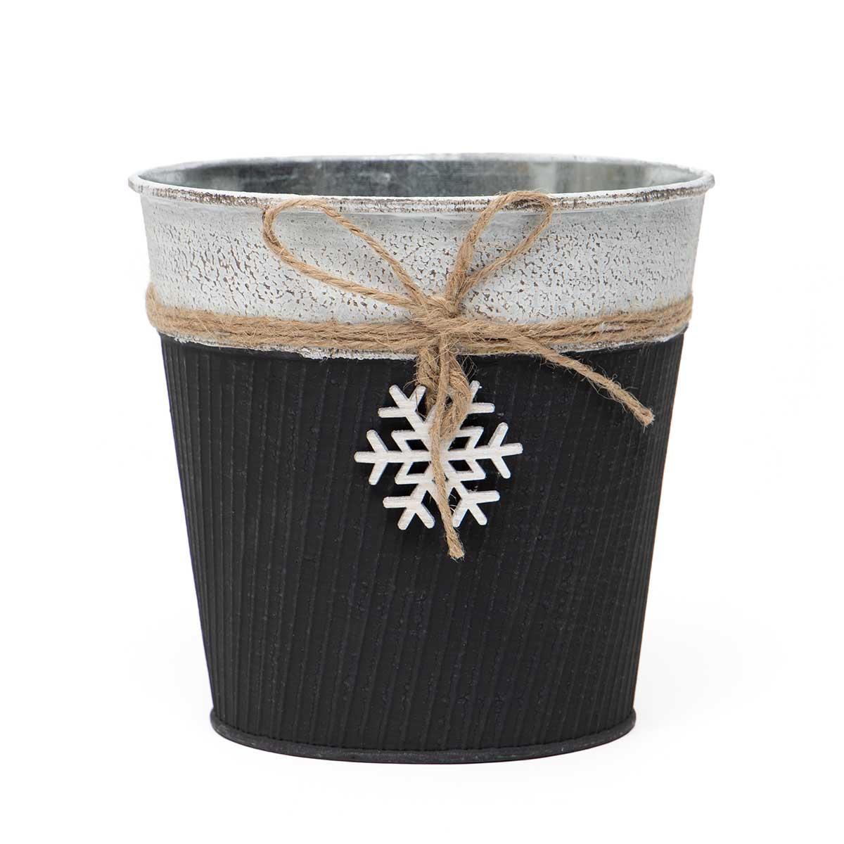 Small Jute Snowflake Bucket