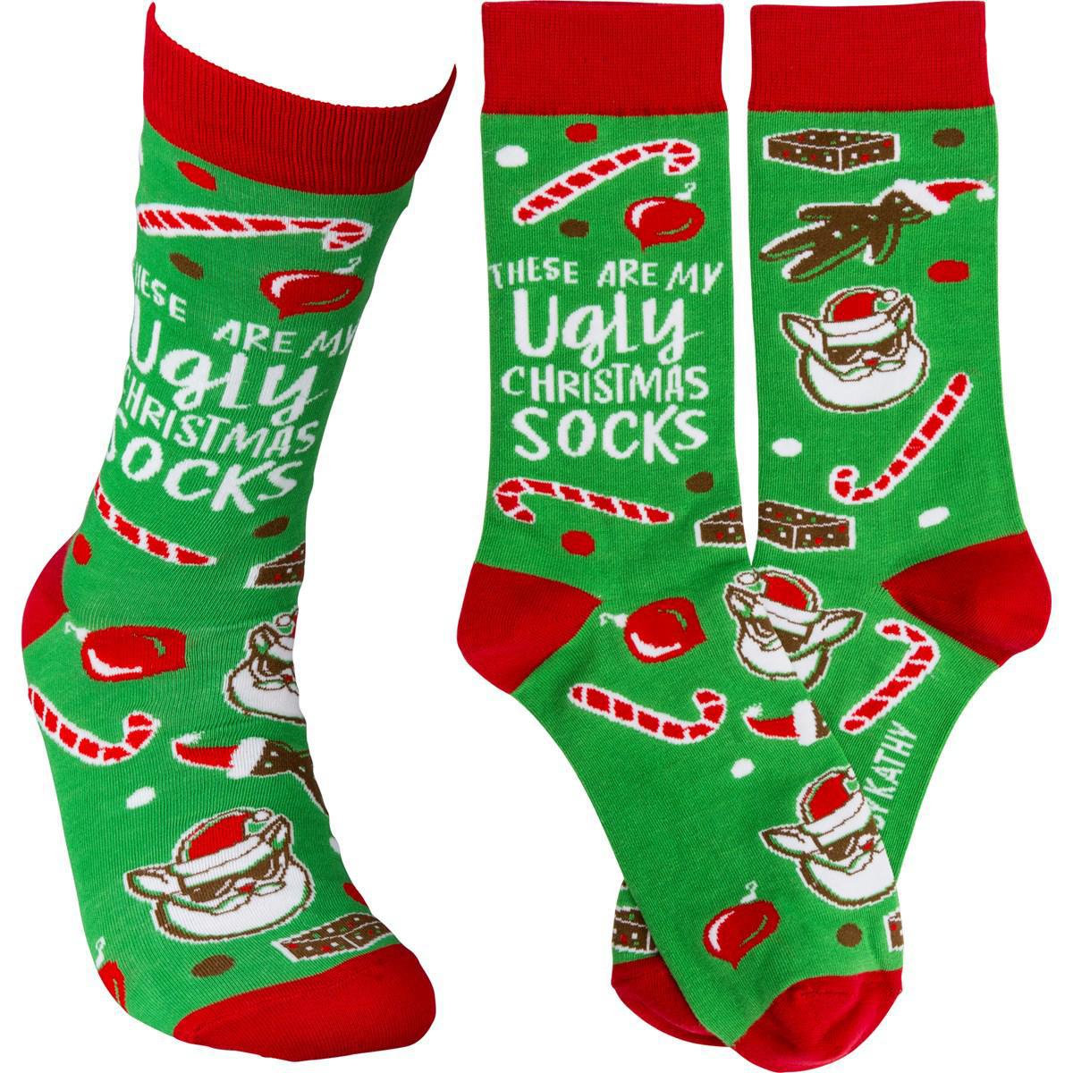 These Are My Ugly Christmas Socks