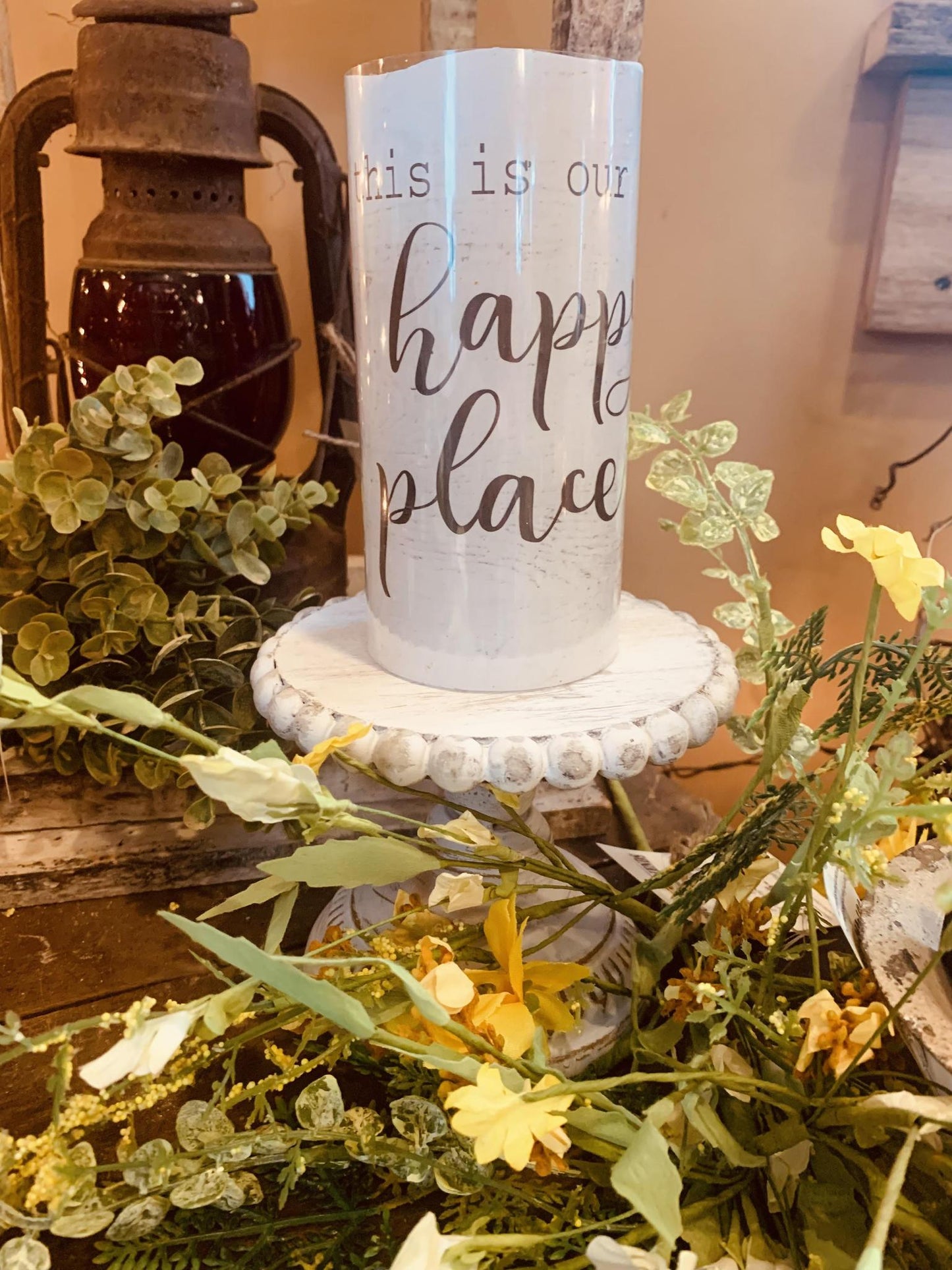 Small White Candle Riser