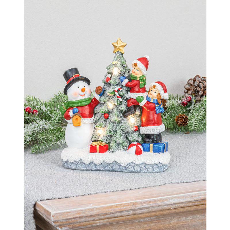 Light Up Snowman With Kids