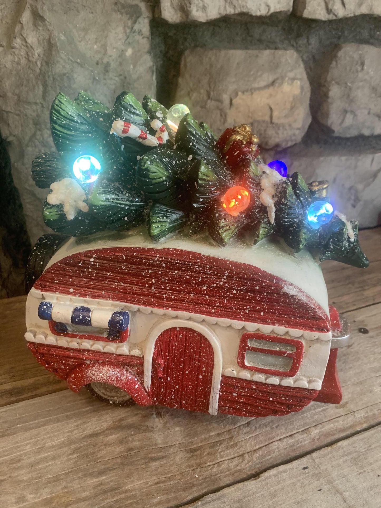 Lighted Resin Holiday Vehicles