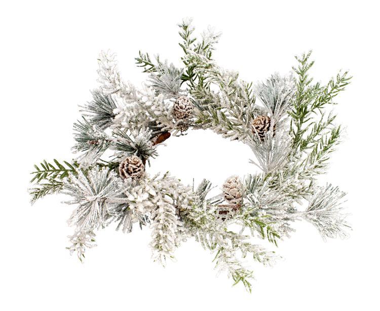 Snowy Pine Candle Ring