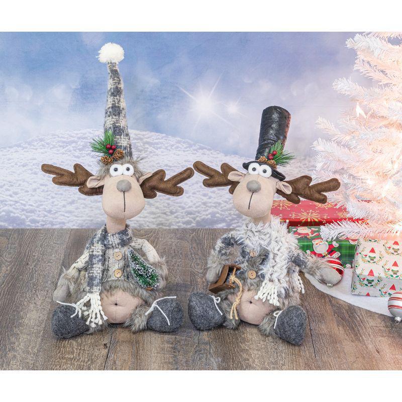Albert and Alma Winter Fur Moose Sitter