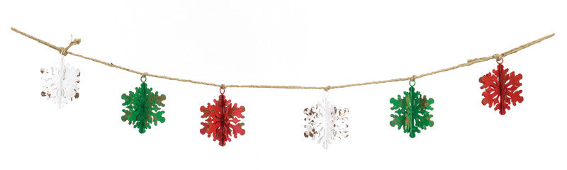 Dimensional Snowflake Garland
