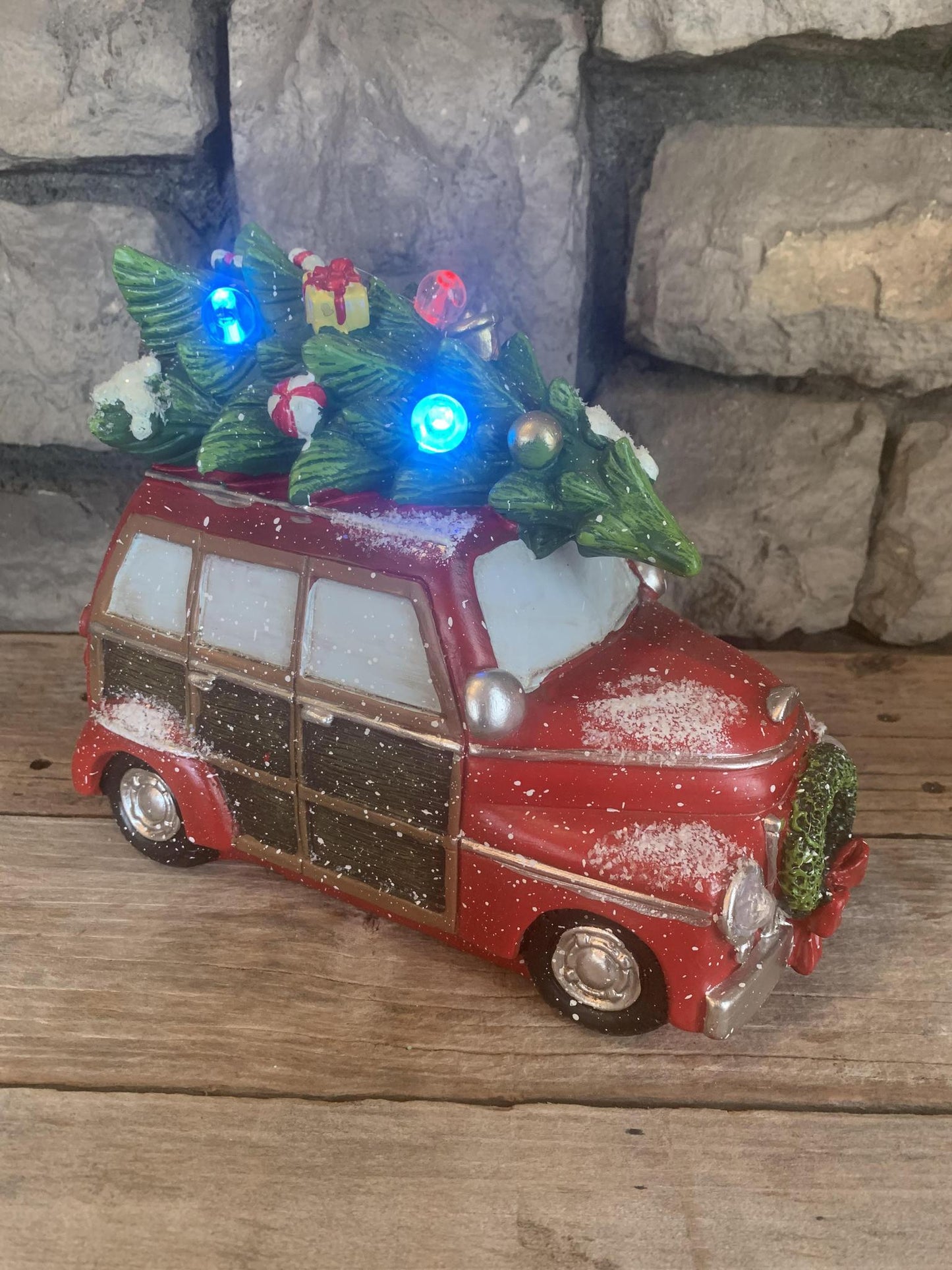 Lighted Resin Holiday Vehicles