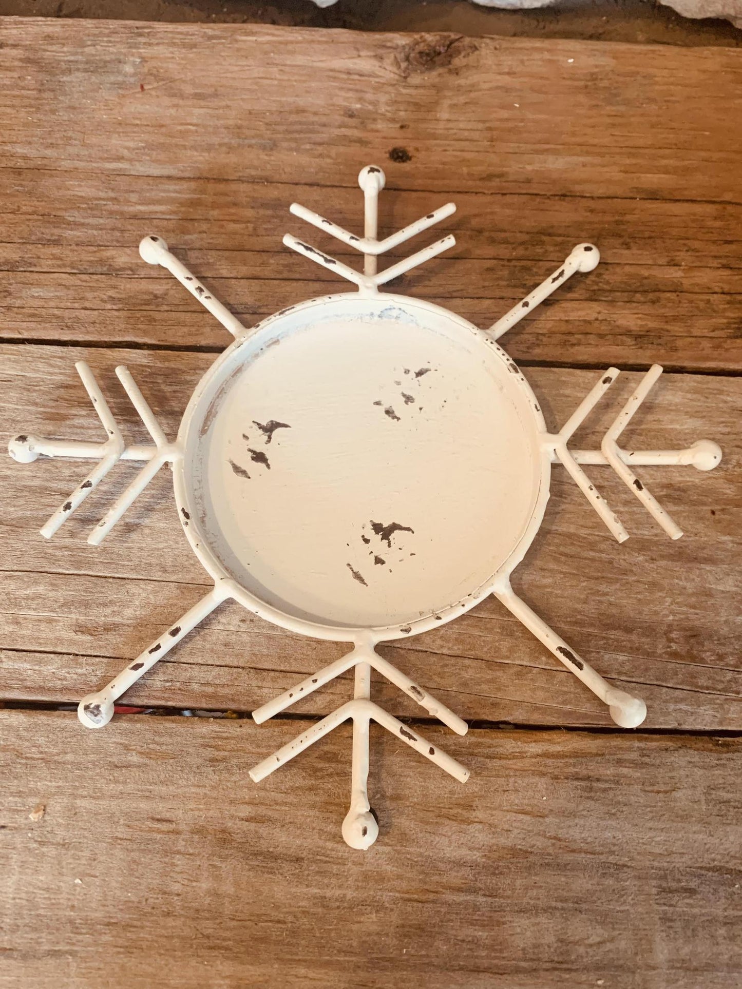 Snowflake Candle Dish