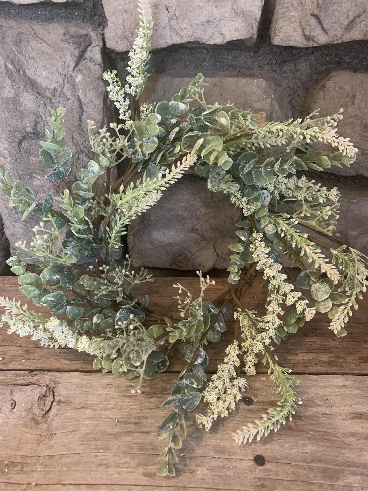 Succulent Leaf & Tiny Flower Candle Ring