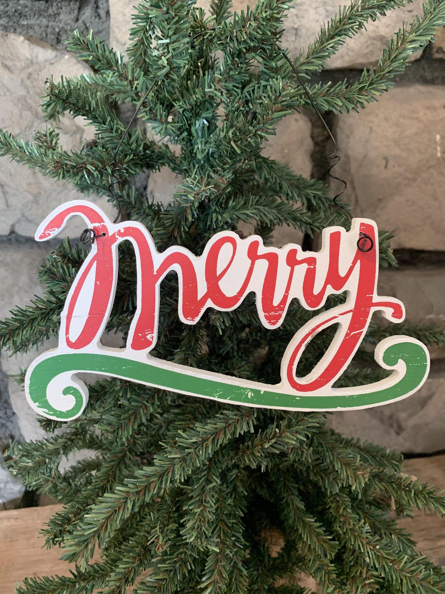 Wood Holiday Sign Ornament