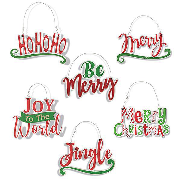 Wood Holiday Sign Ornament