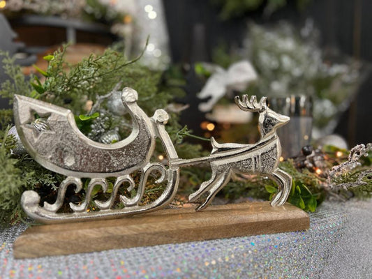 Nickel Sleigh & Reindeer