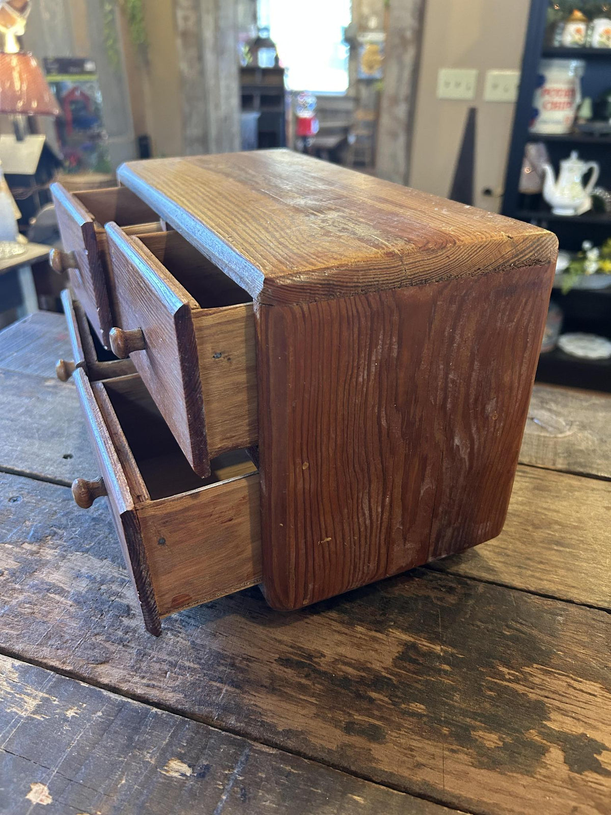 Vintage Handmade Four-Drawer Storage Chest