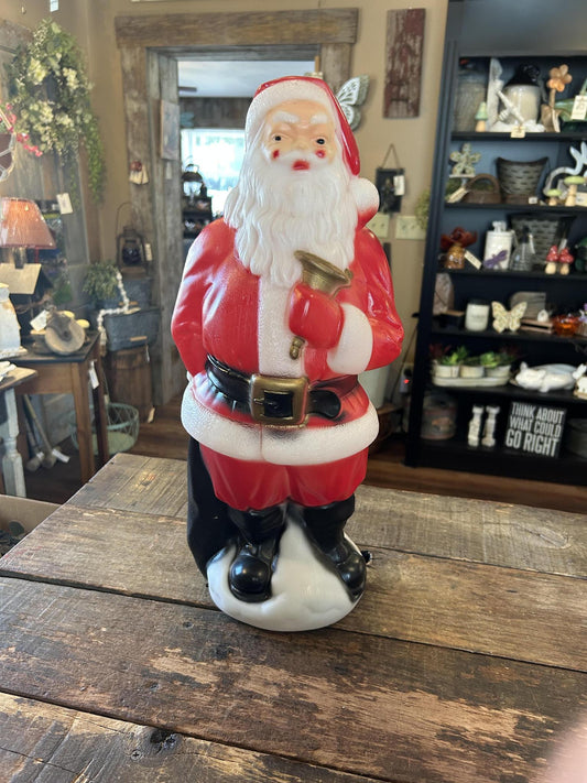 Vintage Santa Blow Mold With Bell
