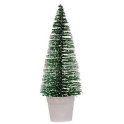 Potted Snowy Bottle Brush Tree