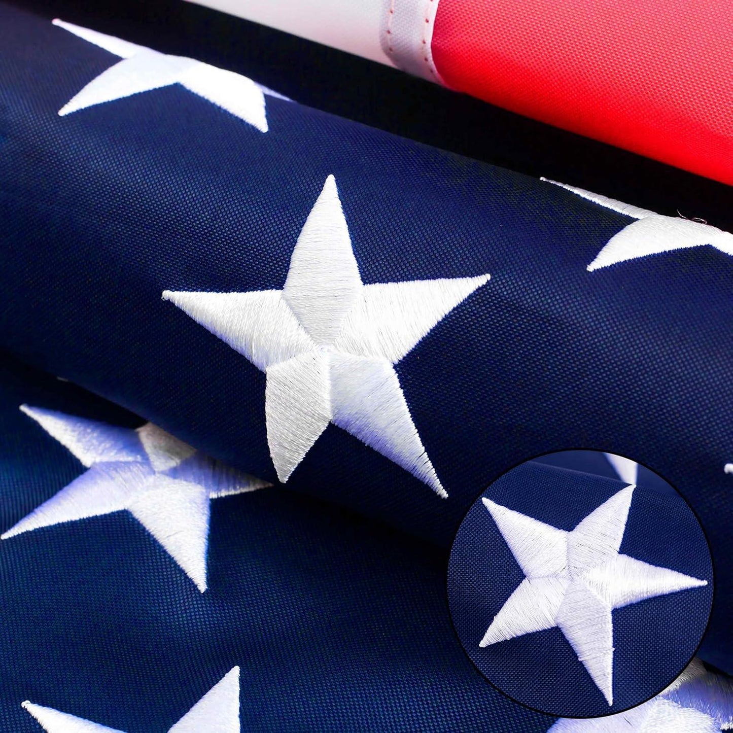 3 x 5 American Flag With Embroidered Stars