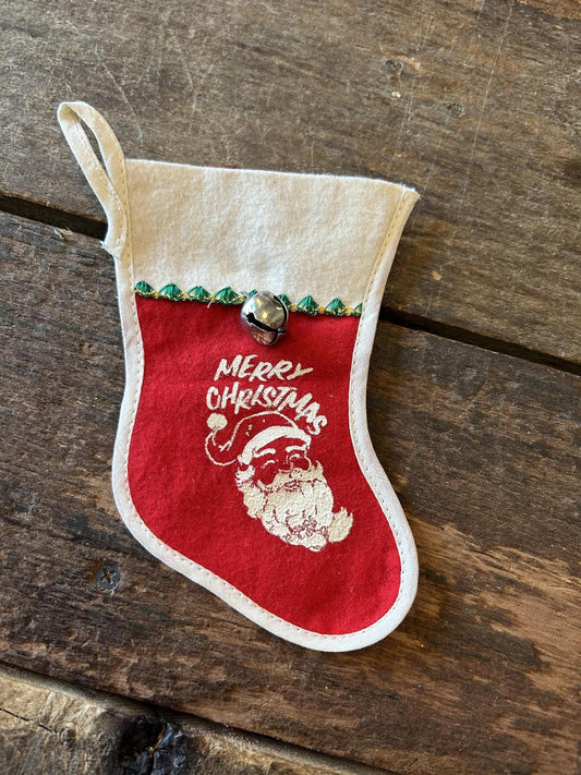 Vintage Mini Christmas Stocking