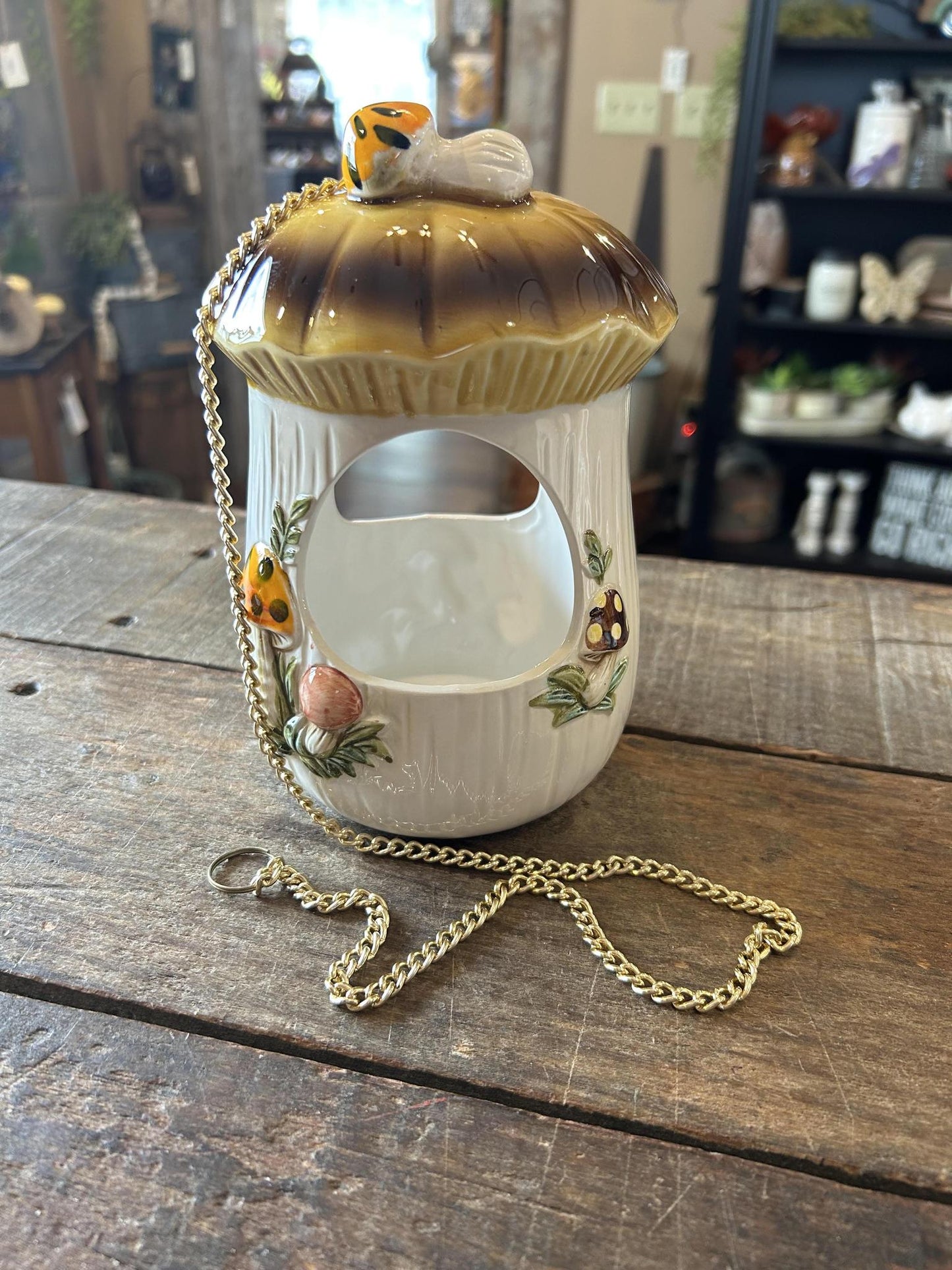 Sears and Roebuck Co. Merry Mushroom Hanging Planter/Bird Feeder