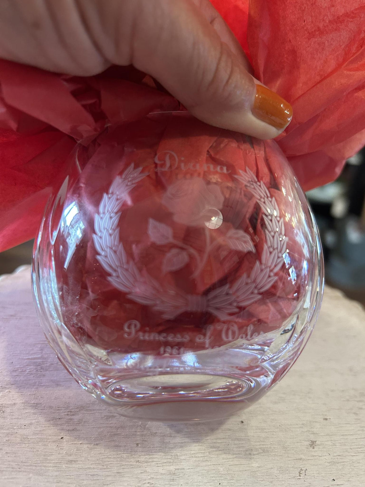 Princess Diana-Princess of Wales Memorial Rose Bowl-Votive Candle Holder