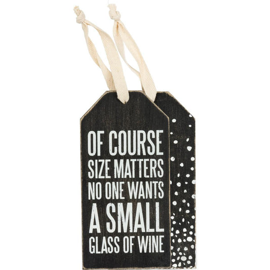 Of Course Size Matters Bottle Tag