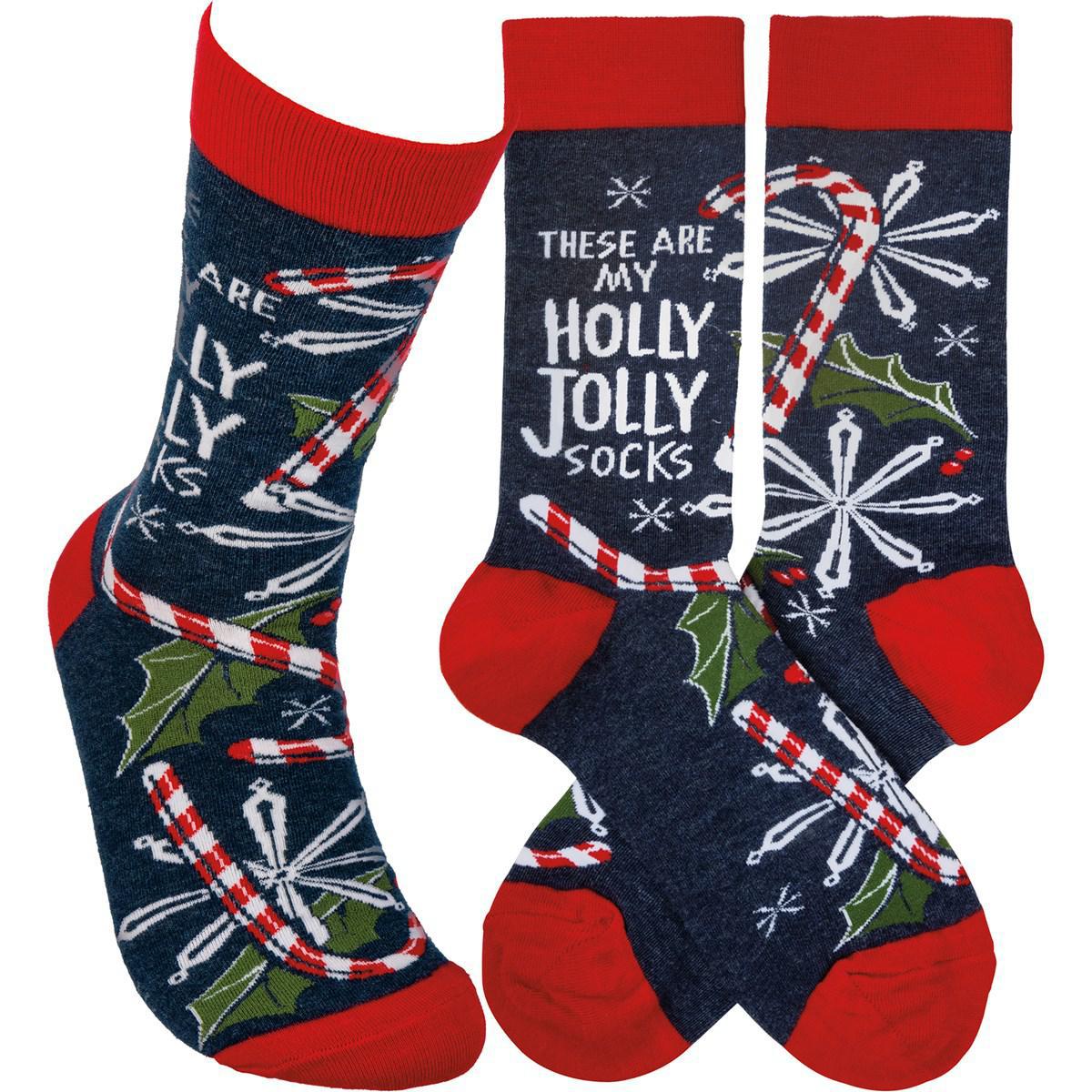 These Are My Holly Jolly Socks