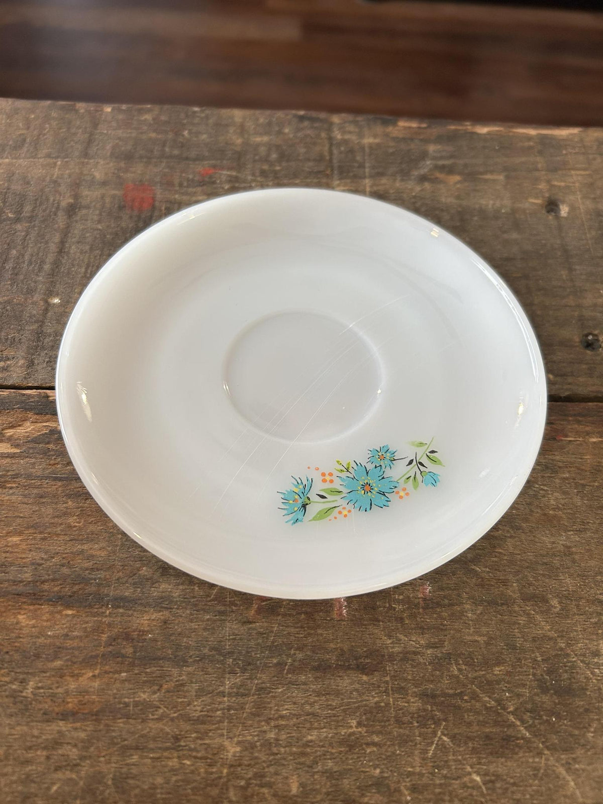 Fire-King Bonnie Blue Saucer