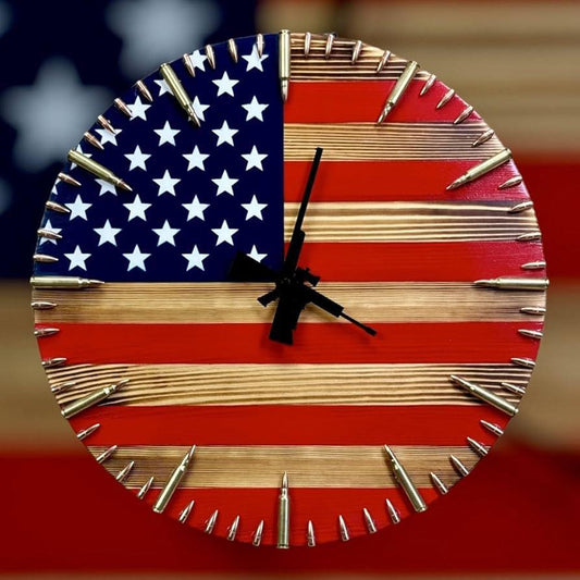 American Flag Wall Clock