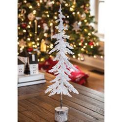 White Washed Metal Christmas Tree