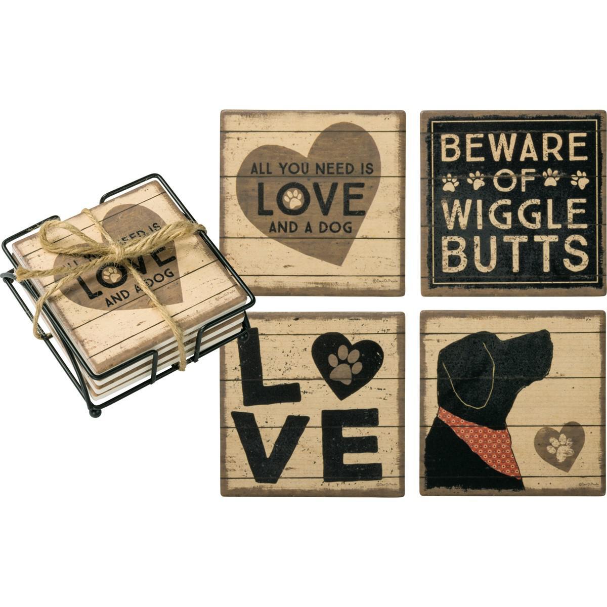 All You Need Is Love And A Dog Coasters