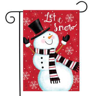 Garden Flag - Snowman Celebration Let It Snow