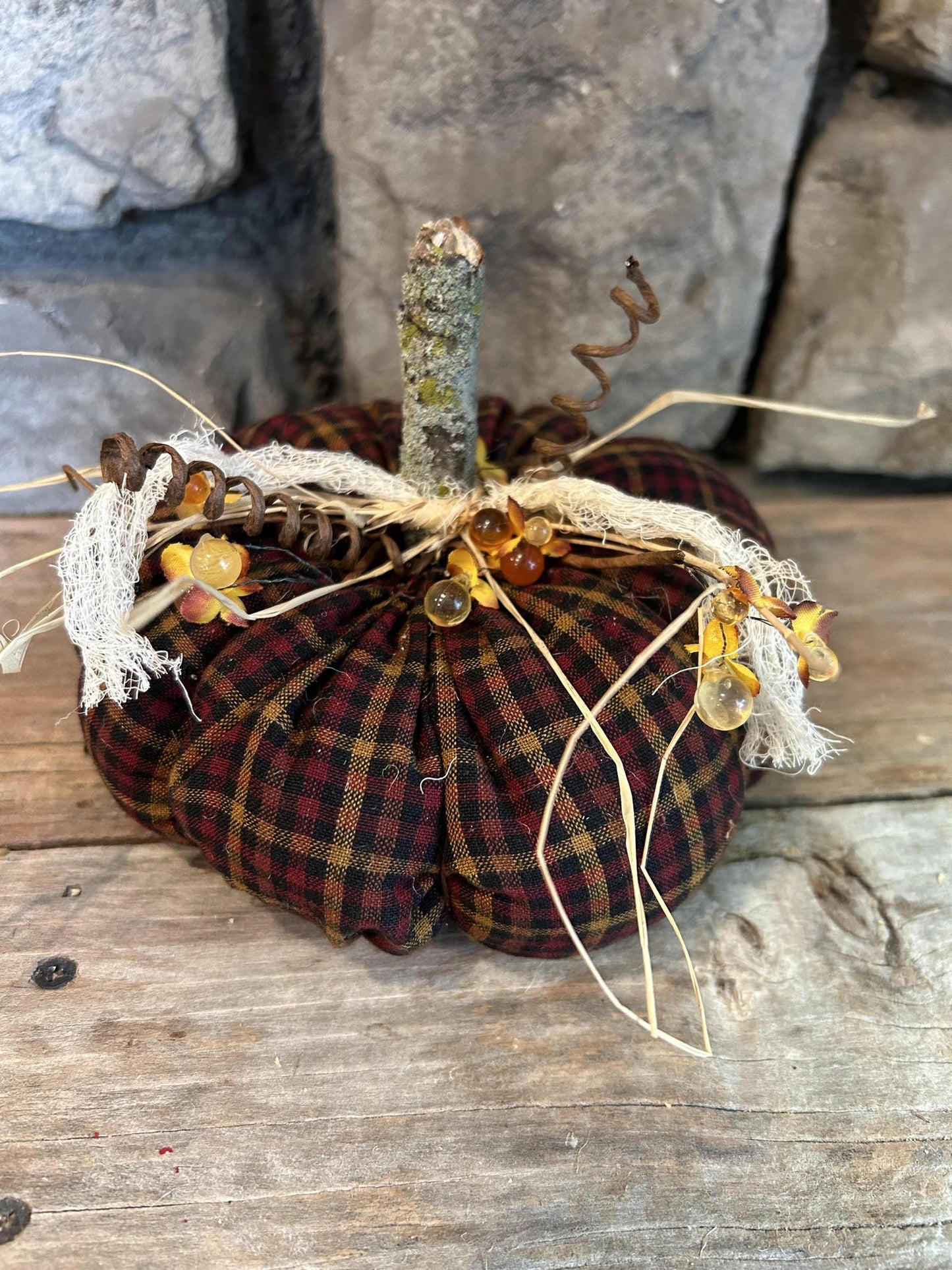 Medium Flat Homespun Pumpkin