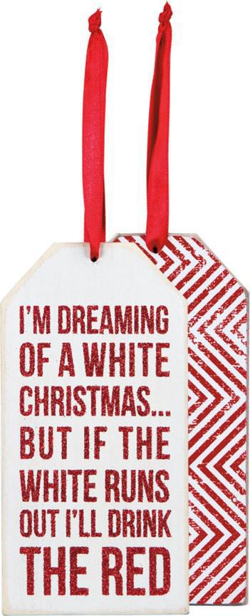 I'm Dreaming Of A White Christmas Bottle Tag