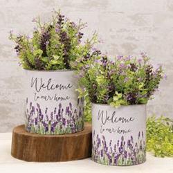Small Welcome To Our Home Lavender Bucket