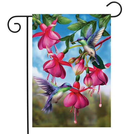 Garden Flag - Flight of the Hummingbird