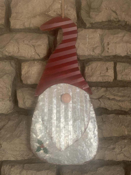 Metal Santa Gnome
