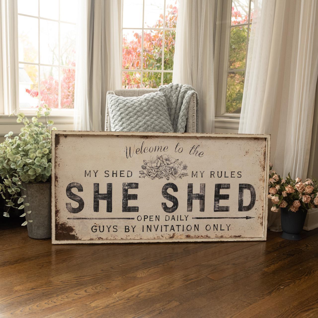 She Shed Metal Sign