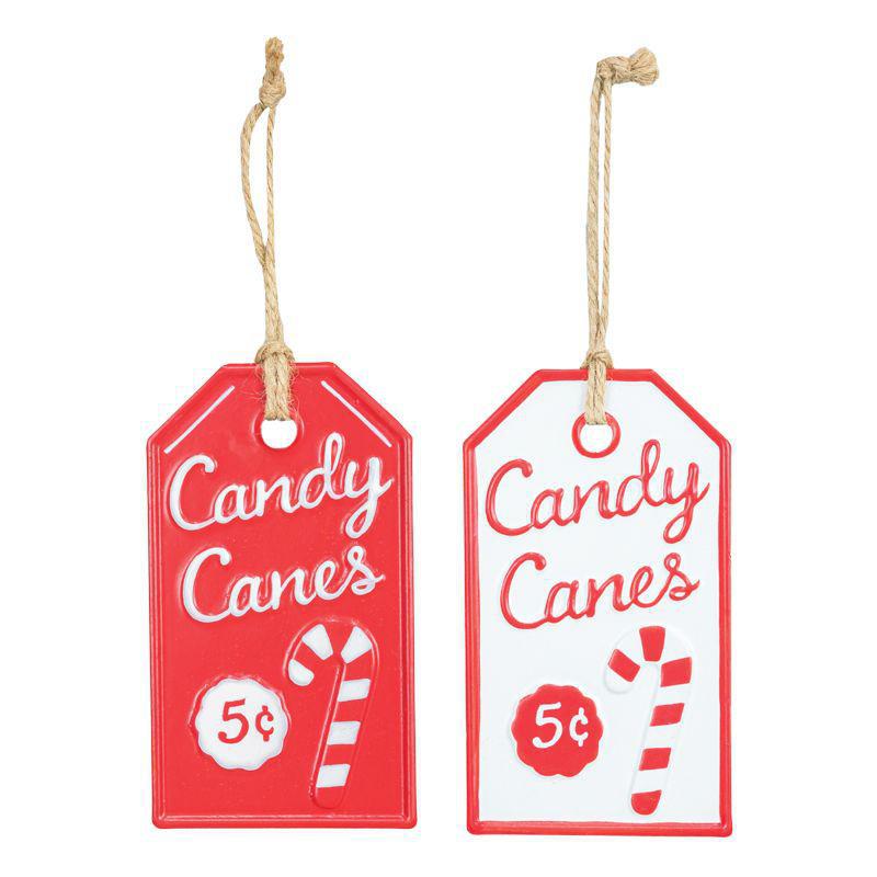 Candy Cane Tag Ornament