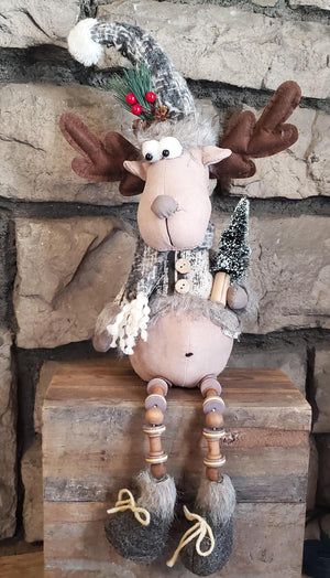 Winter Moose with Button Legs