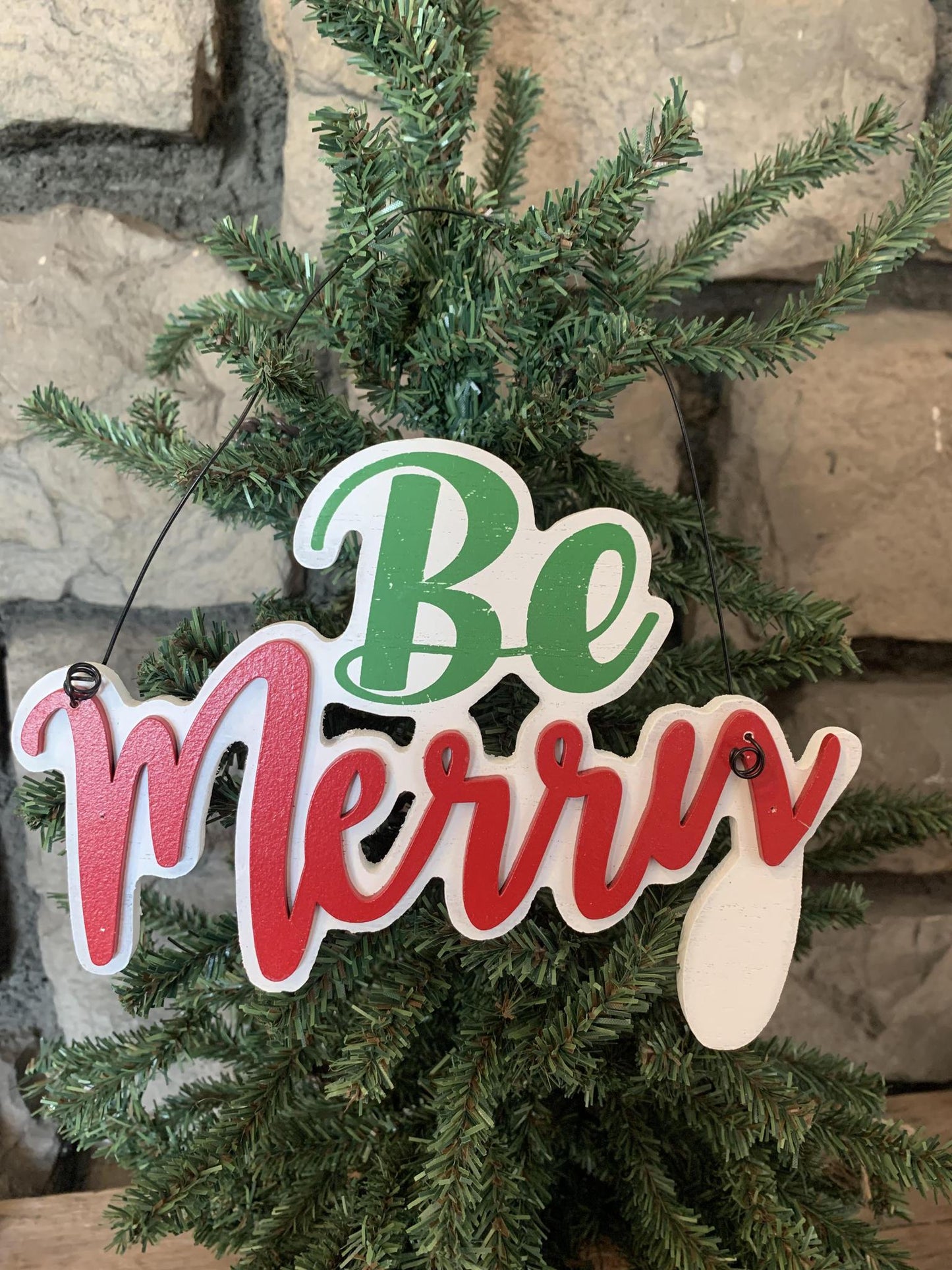 Wood Holiday Sign Ornament