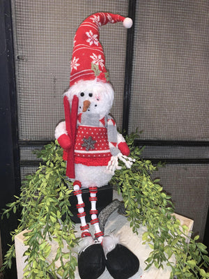 Snow Sweater Snowman With Dangle Legs