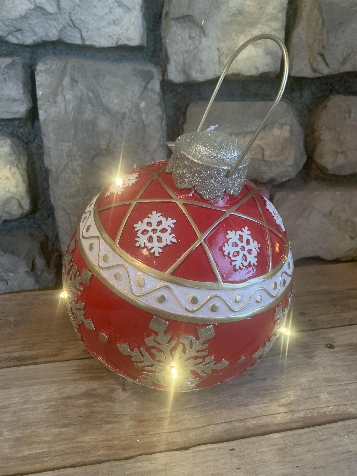 Lighted Resin Large Bulb Ornament