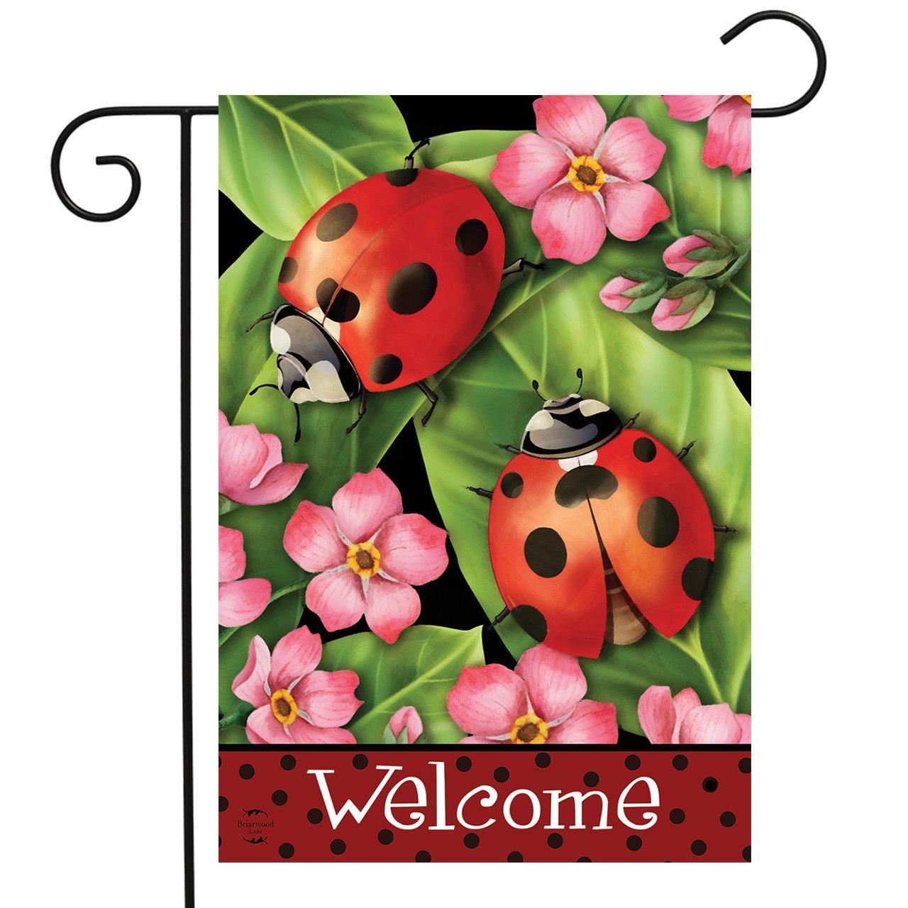 Garden Flag - Welcome Ladybugs