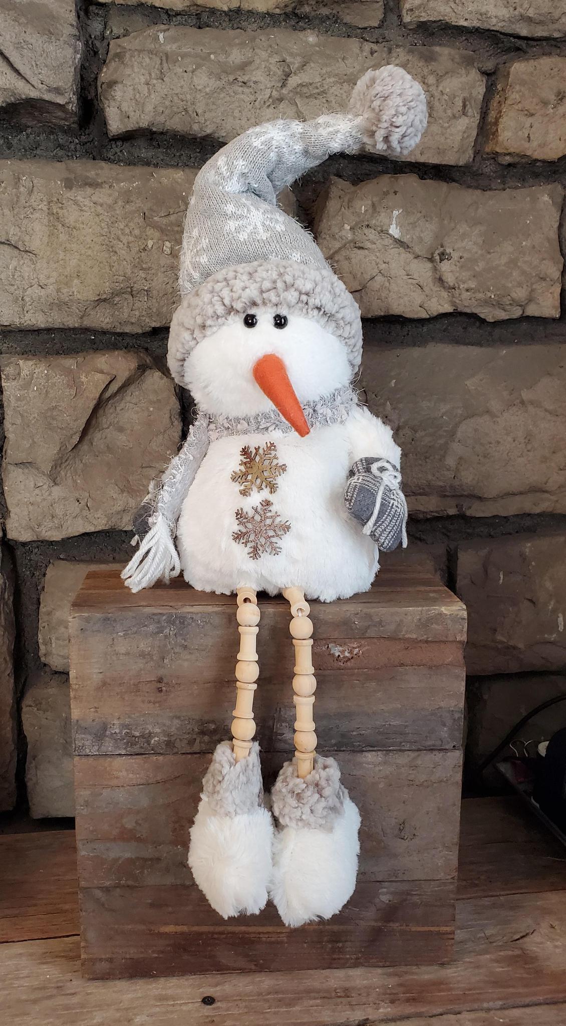 Snow Cloud Snowman With Bead Legs