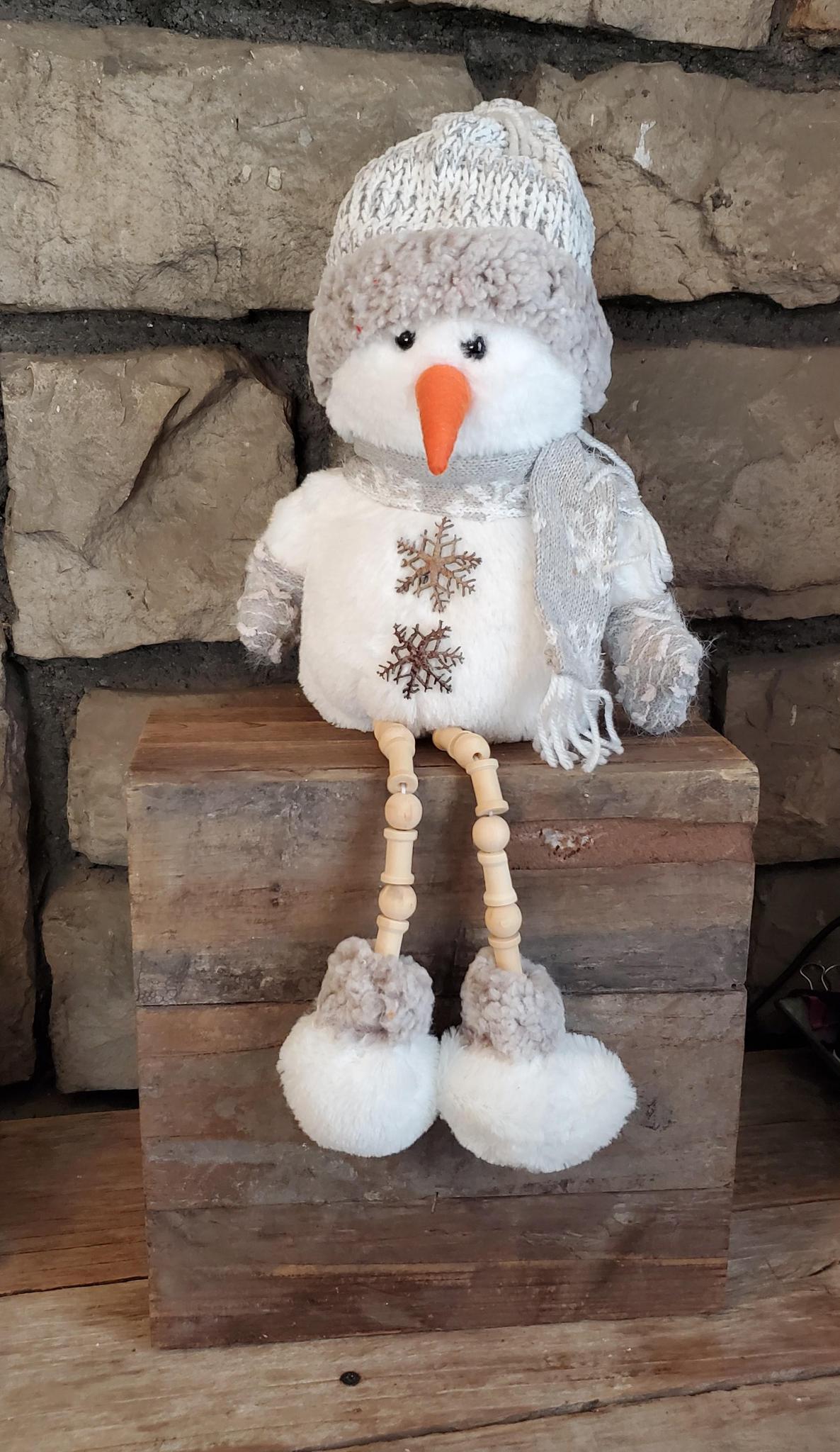 Snow Cloud Snowman With Bead Legs