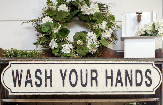 Wash Your Hands Metal Sign