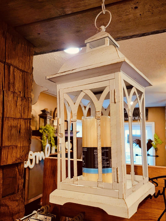Small Tall White Lantern