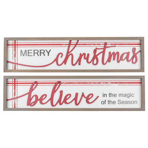 Merry Christmas and Believe Sign