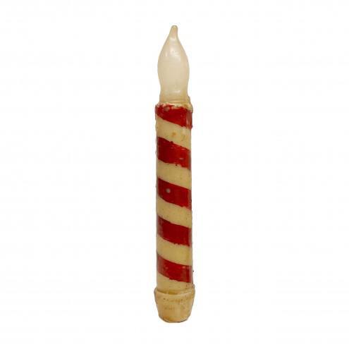 Candy Cane LED Taper Candle