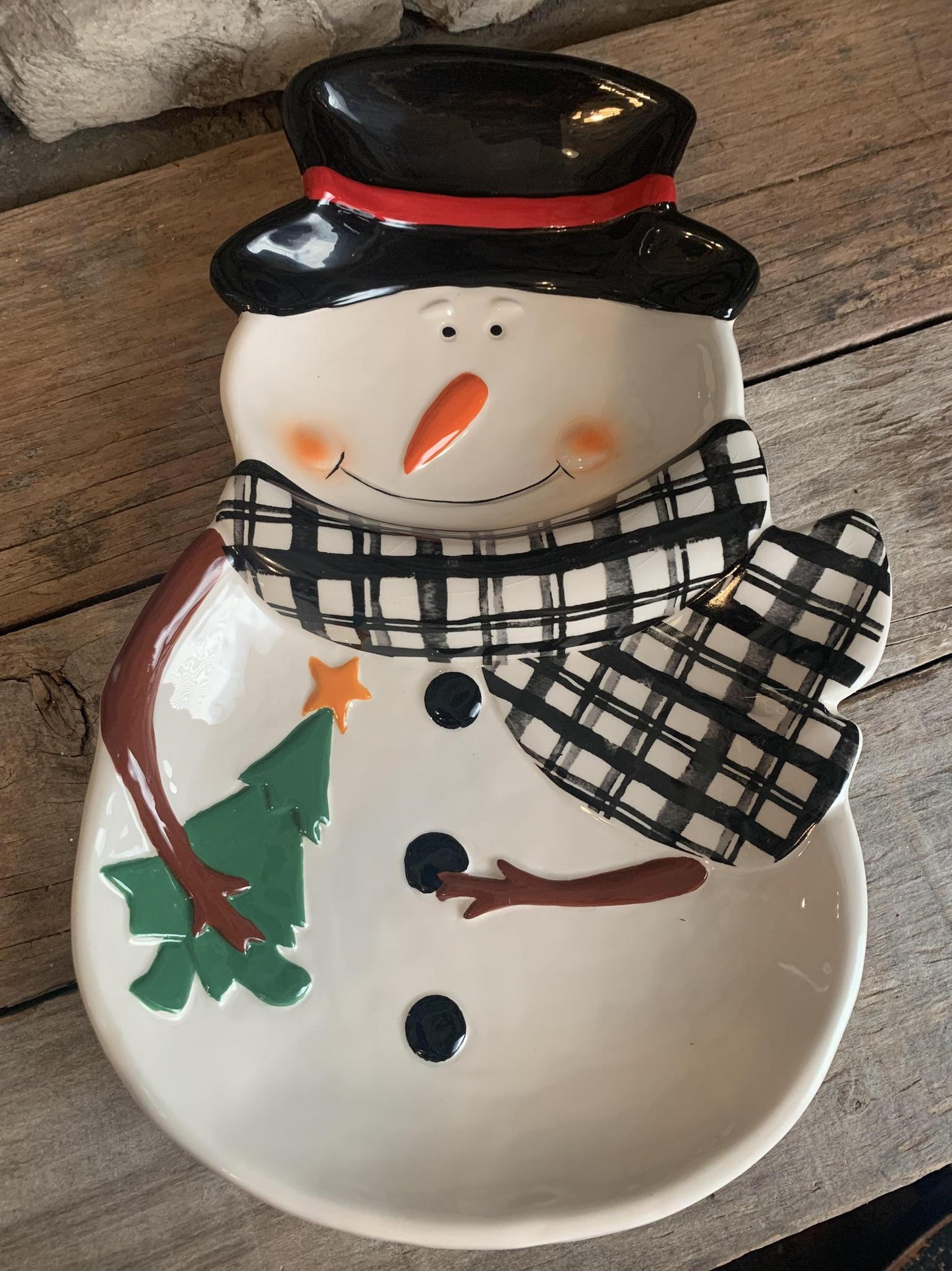Snowman Divided Plate